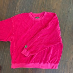 Daily Drills shot Pink Terry sweatshirt